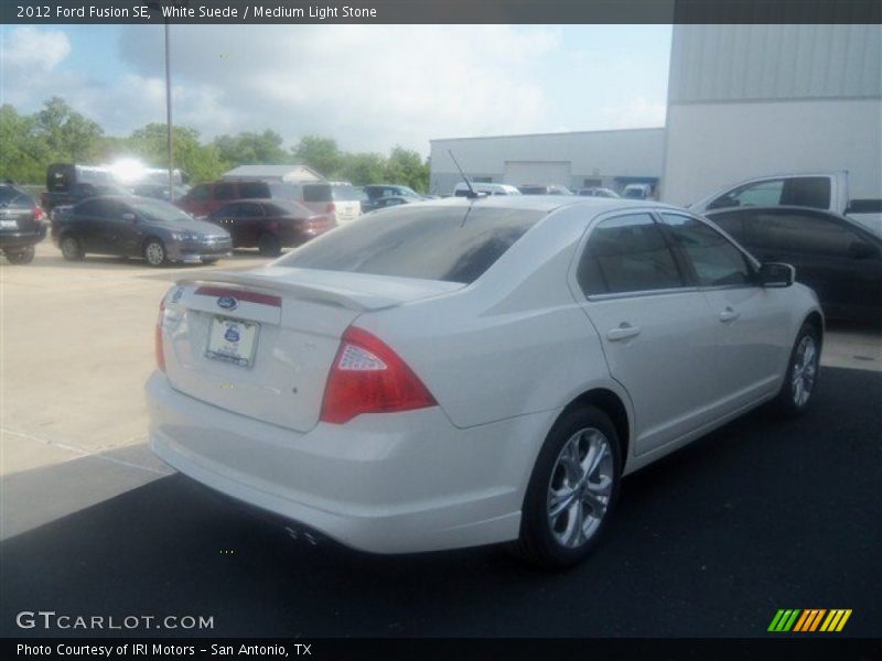 White Suede / Medium Light Stone 2012 Ford Fusion SE