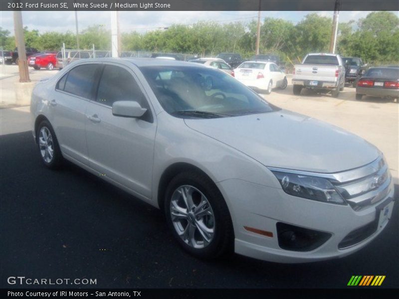 White Suede / Medium Light Stone 2012 Ford Fusion SE