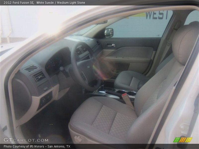 White Suede / Medium Light Stone 2012 Ford Fusion SE