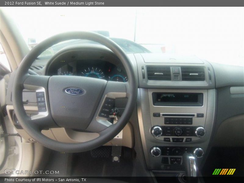 White Suede / Medium Light Stone 2012 Ford Fusion SE