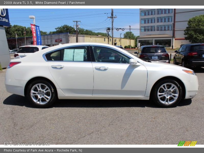 White Diamond Pearl / Parchment 2009 Acura TL 3.5