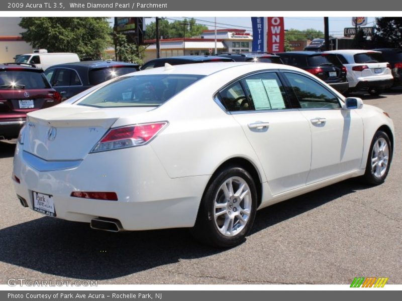 White Diamond Pearl / Parchment 2009 Acura TL 3.5