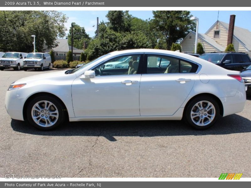 White Diamond Pearl / Parchment 2009 Acura TL 3.5