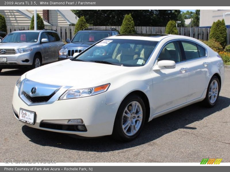 White Diamond Pearl / Parchment 2009 Acura TL 3.5