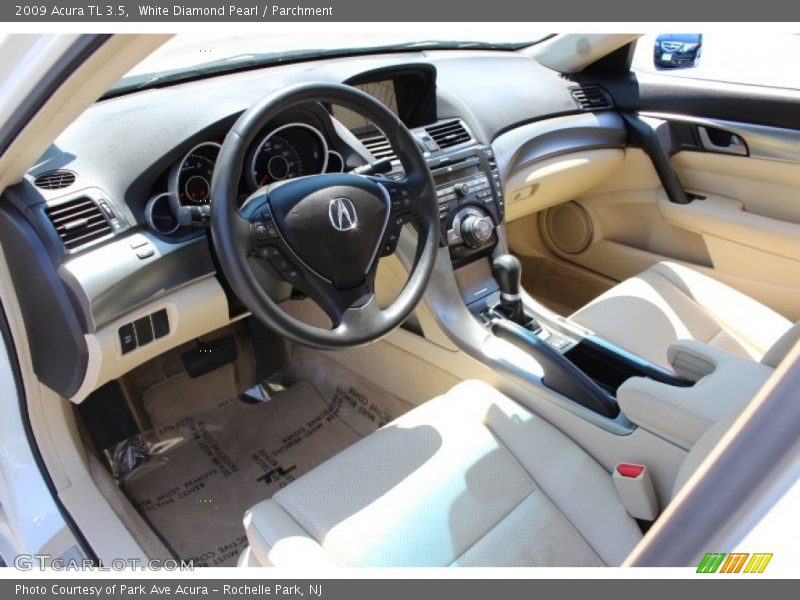 White Diamond Pearl / Parchment 2009 Acura TL 3.5