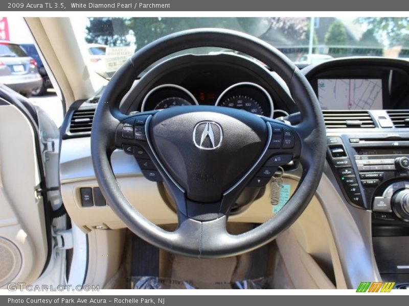 White Diamond Pearl / Parchment 2009 Acura TL 3.5