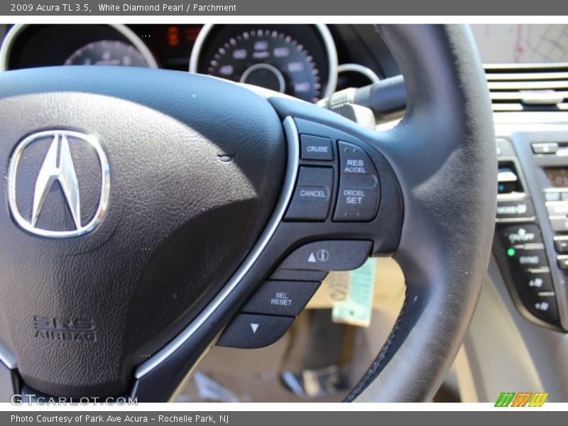White Diamond Pearl / Parchment 2009 Acura TL 3.5