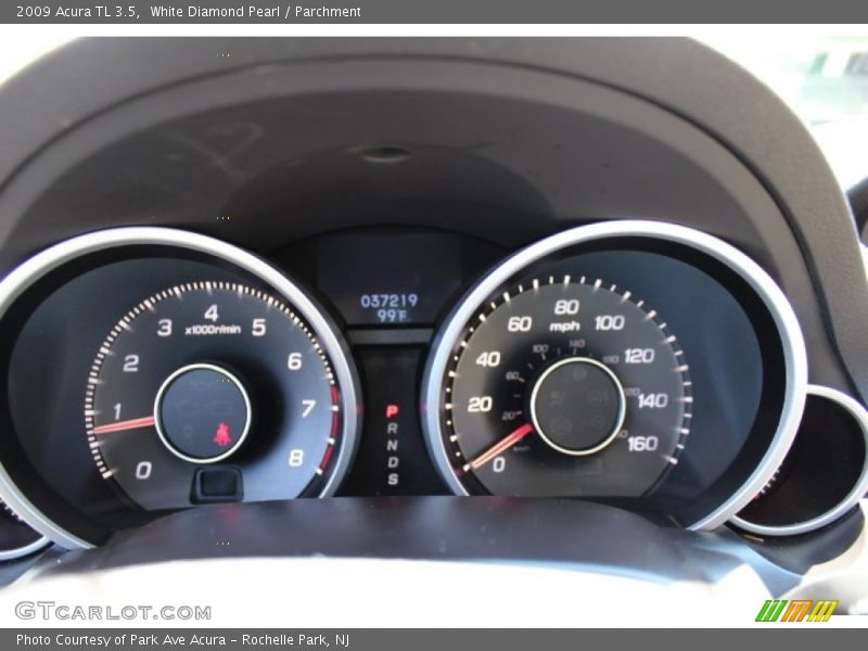 White Diamond Pearl / Parchment 2009 Acura TL 3.5