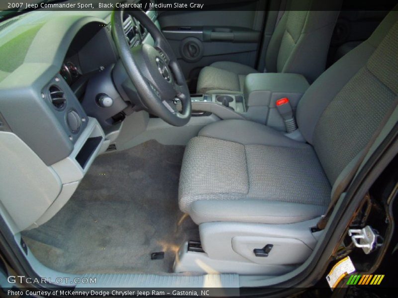 Black Clearcoat / Medium Slate Gray 2007 Jeep Commander Sport