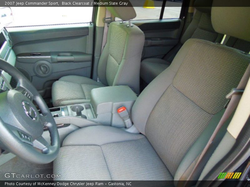 Black Clearcoat / Medium Slate Gray 2007 Jeep Commander Sport