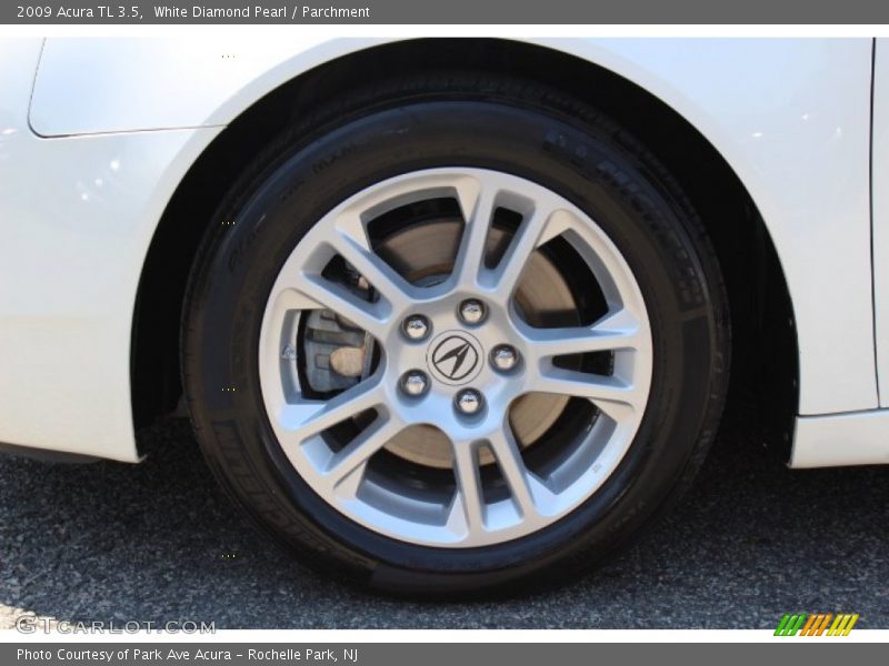 White Diamond Pearl / Parchment 2009 Acura TL 3.5