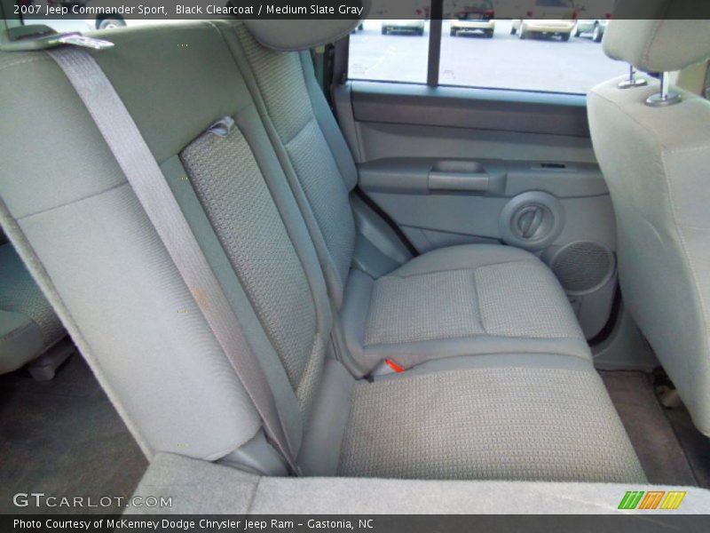 Black Clearcoat / Medium Slate Gray 2007 Jeep Commander Sport