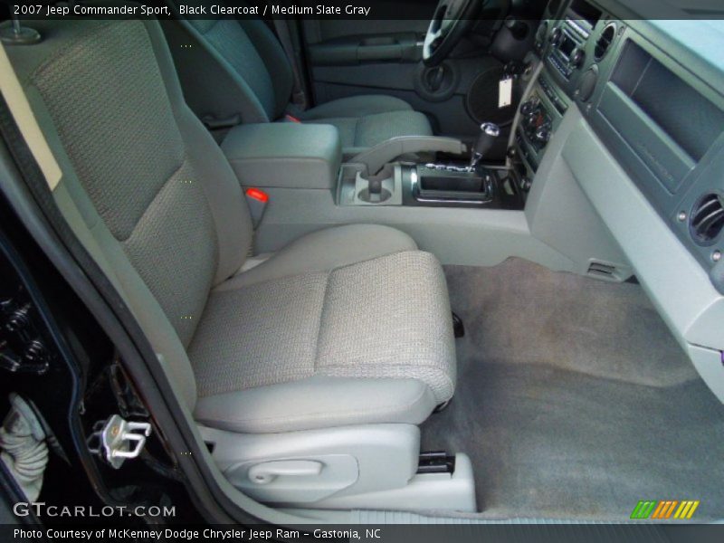 Black Clearcoat / Medium Slate Gray 2007 Jeep Commander Sport