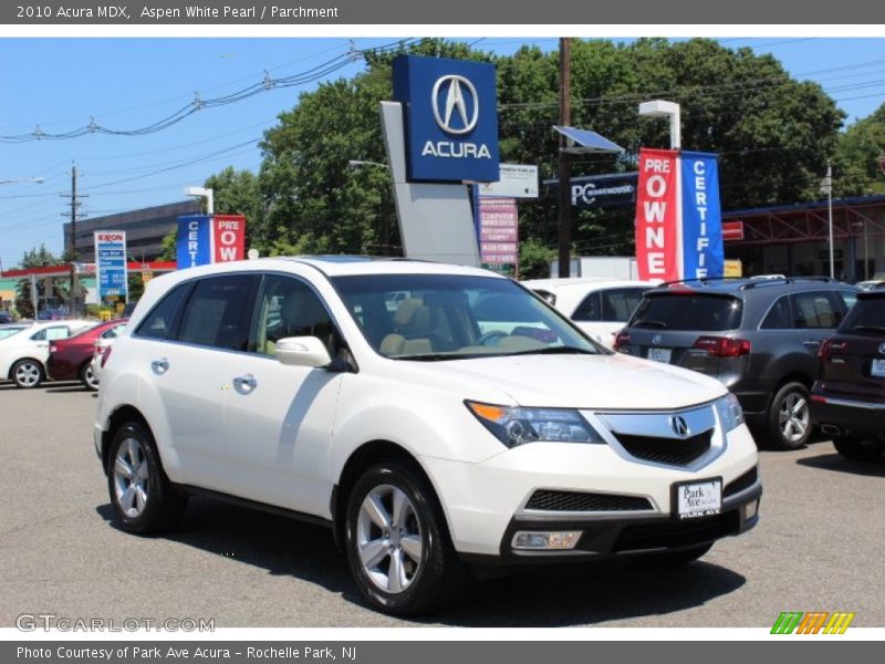 Aspen White Pearl / Parchment 2010 Acura MDX