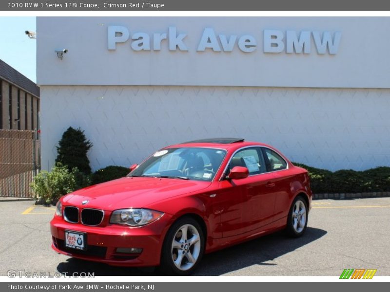 Crimson Red / Taupe 2010 BMW 1 Series 128i Coupe