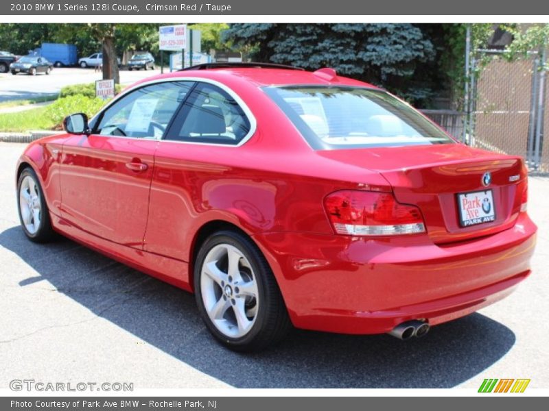 Crimson Red / Taupe 2010 BMW 1 Series 128i Coupe