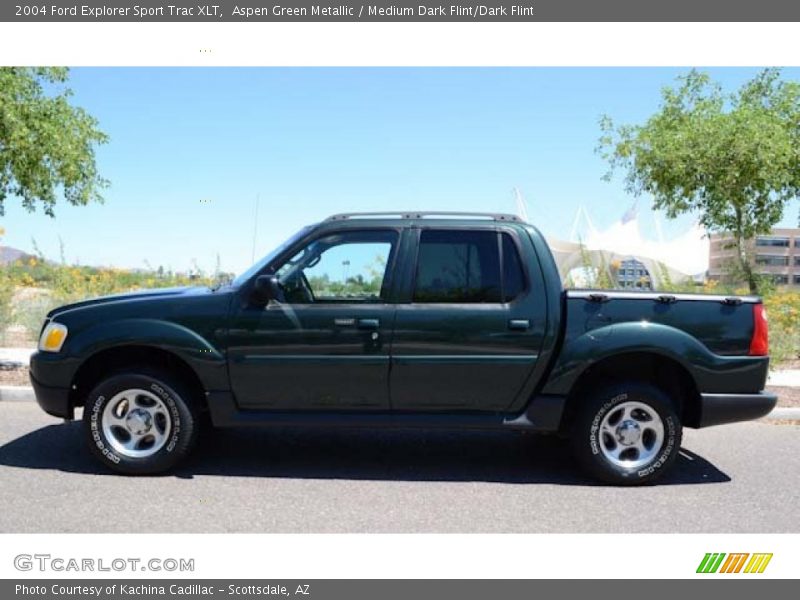 Aspen Green Metallic / Medium Dark Flint/Dark Flint 2004 Ford Explorer Sport Trac XLT