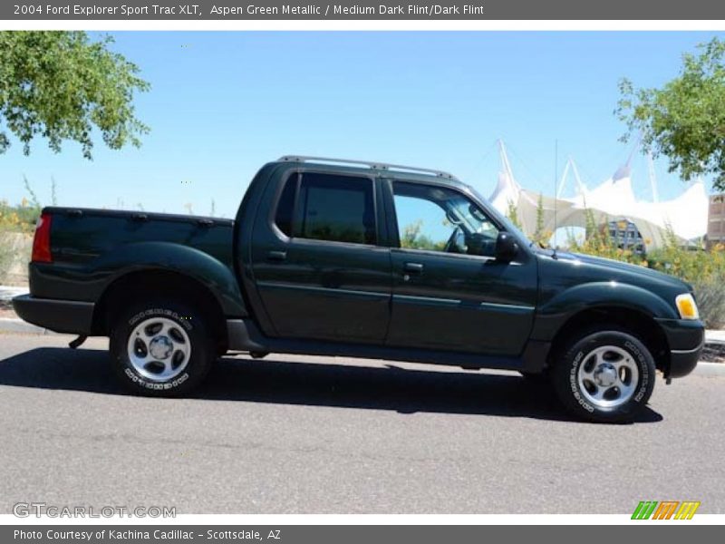 Aspen Green Metallic / Medium Dark Flint/Dark Flint 2004 Ford Explorer Sport Trac XLT