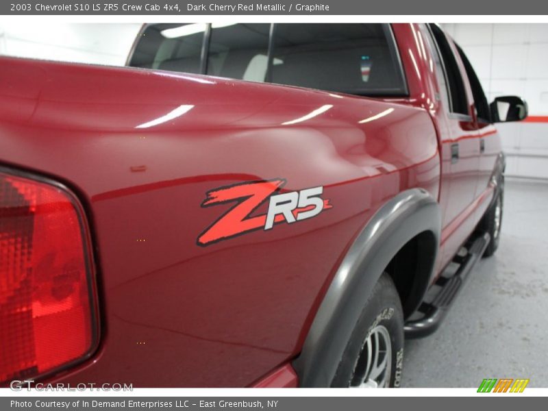 Dark Cherry Red Metallic / Graphite 2003 Chevrolet S10 LS ZR5 Crew Cab 4x4
