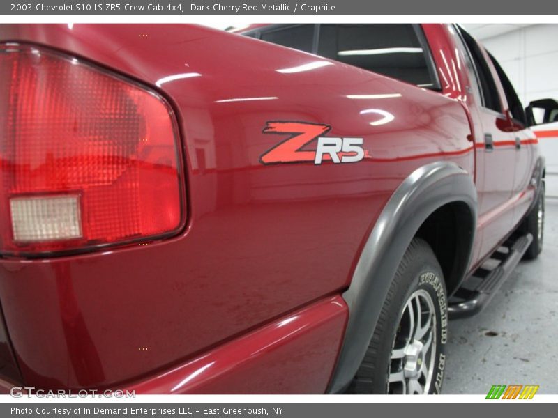 Dark Cherry Red Metallic / Graphite 2003 Chevrolet S10 LS ZR5 Crew Cab 4x4