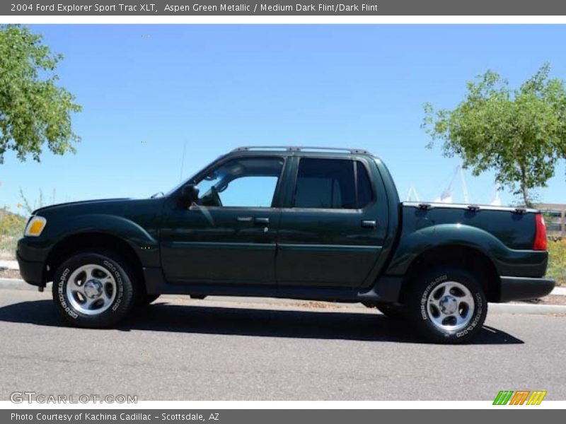 Aspen Green Metallic / Medium Dark Flint/Dark Flint 2004 Ford Explorer Sport Trac XLT