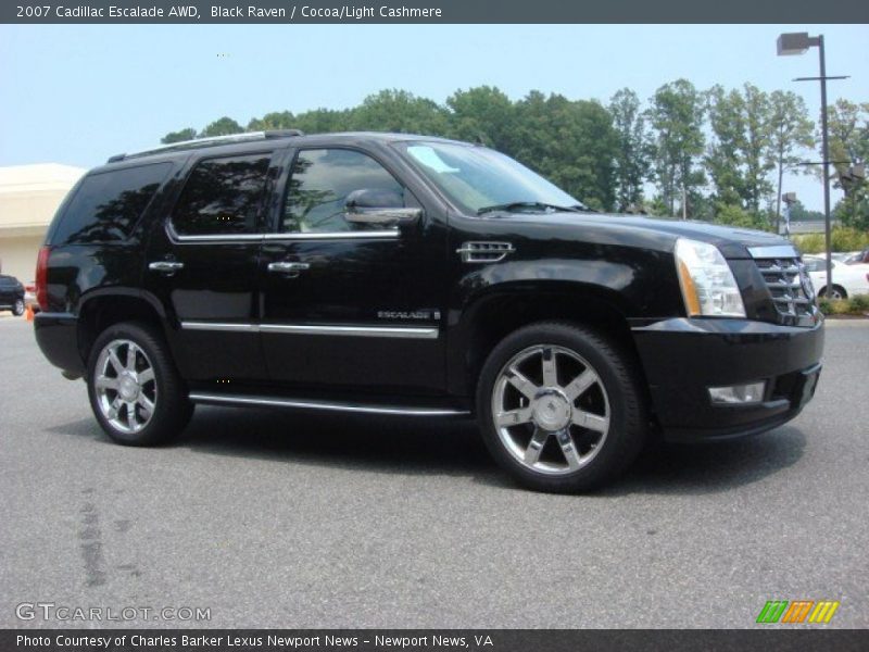Black Raven / Cocoa/Light Cashmere 2007 Cadillac Escalade AWD