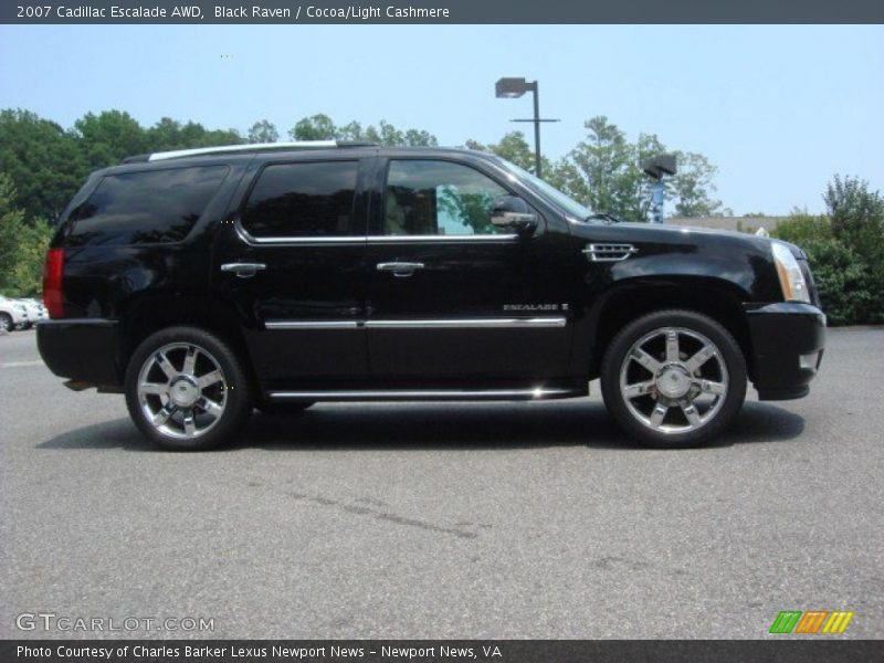 Black Raven / Cocoa/Light Cashmere 2007 Cadillac Escalade AWD
