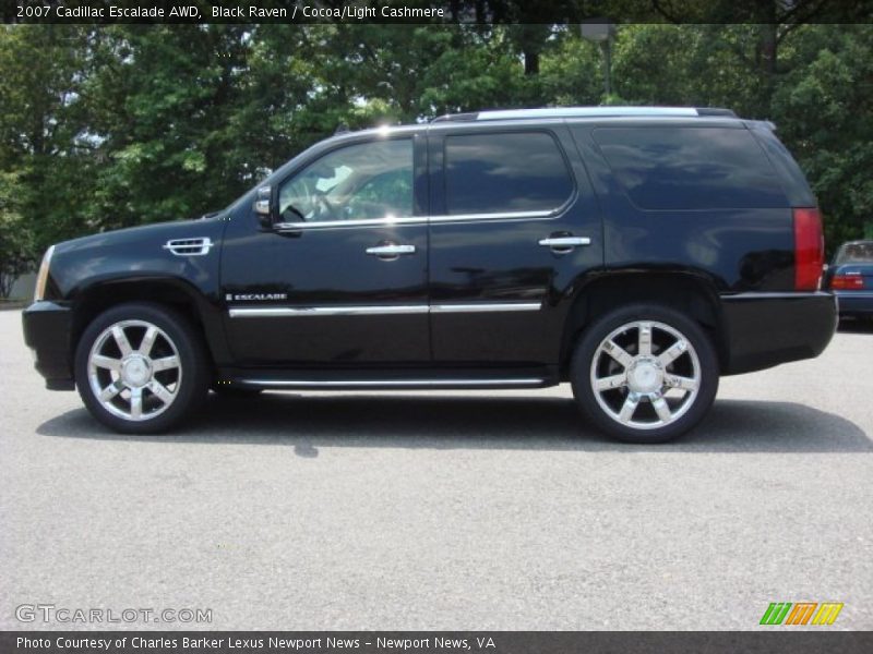 Black Raven / Cocoa/Light Cashmere 2007 Cadillac Escalade AWD