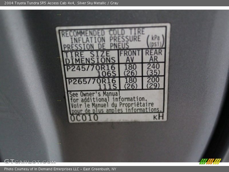 Silver Sky Metallic / Gray 2004 Toyota Tundra SR5 Access Cab 4x4