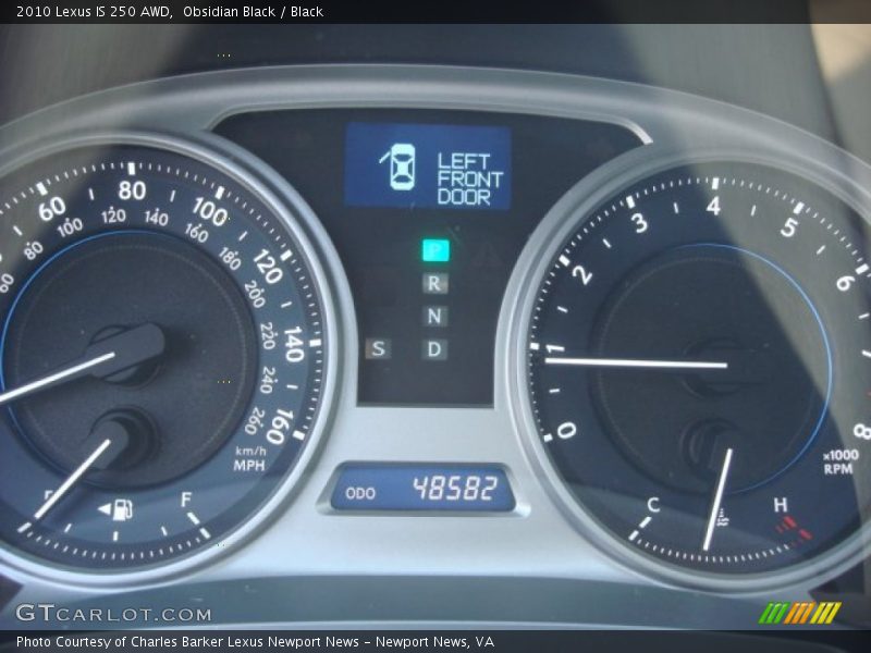 Obsidian Black / Black 2010 Lexus IS 250 AWD