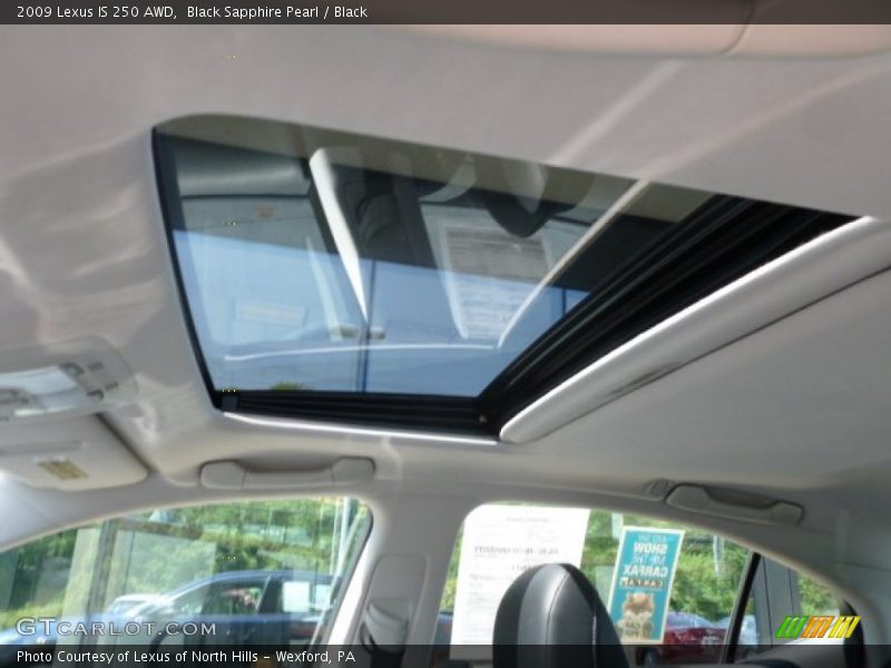 Black Sapphire Pearl / Black 2009 Lexus IS 250 AWD