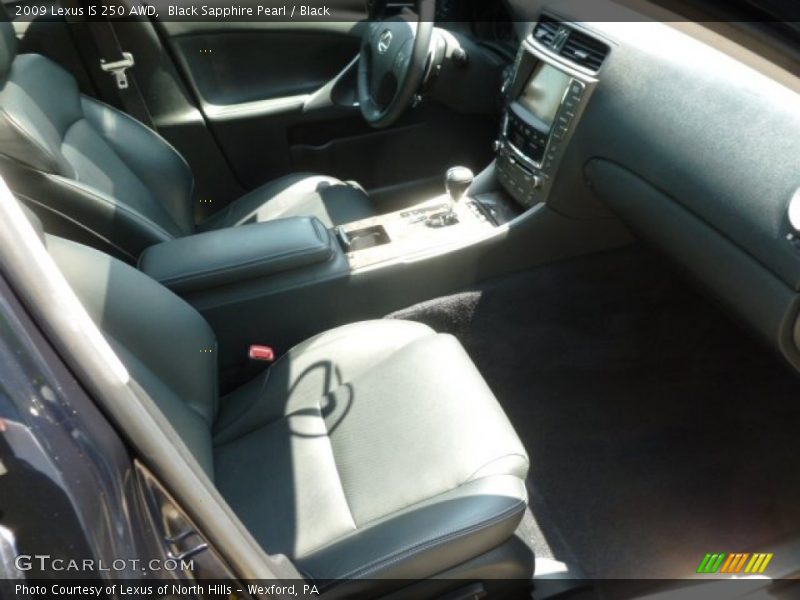 Black Sapphire Pearl / Black 2009 Lexus IS 250 AWD