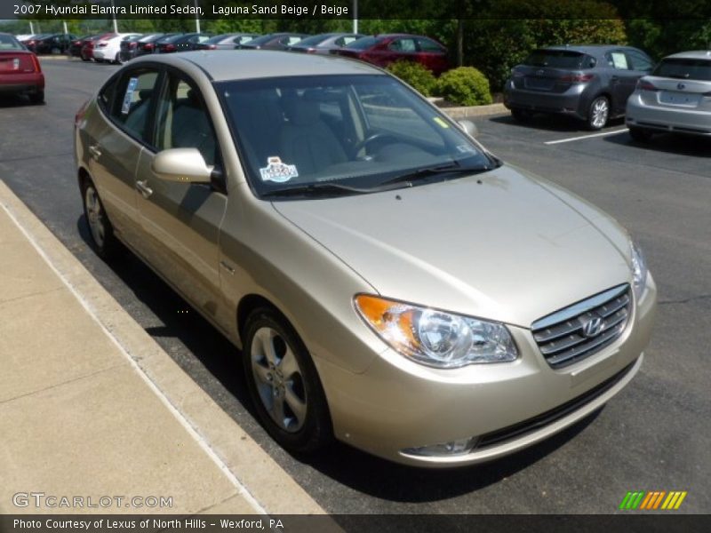 Laguna Sand Beige / Beige 2007 Hyundai Elantra Limited Sedan
