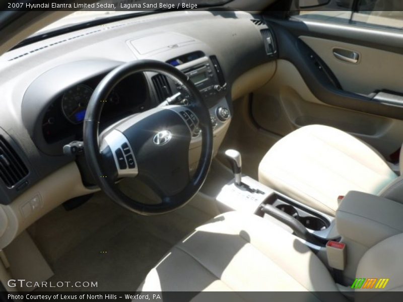 Laguna Sand Beige / Beige 2007 Hyundai Elantra Limited Sedan