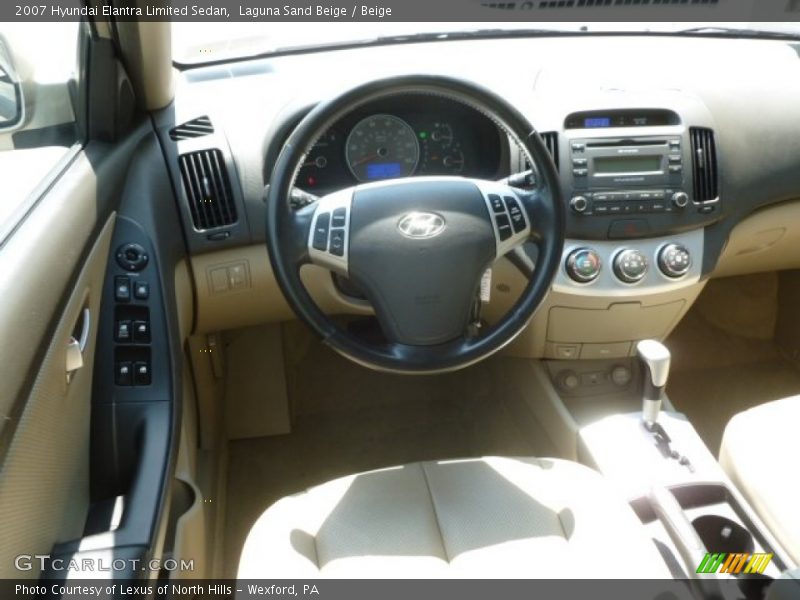 Laguna Sand Beige / Beige 2007 Hyundai Elantra Limited Sedan