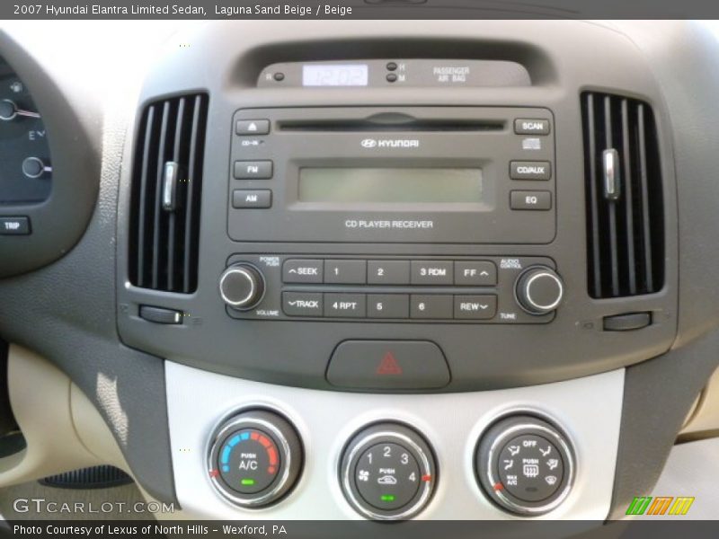 Laguna Sand Beige / Beige 2007 Hyundai Elantra Limited Sedan