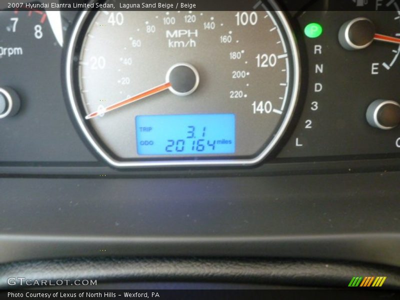Laguna Sand Beige / Beige 2007 Hyundai Elantra Limited Sedan