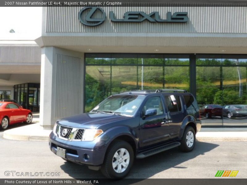 Majestic Blue Metallic / Graphite 2007 Nissan Pathfinder LE 4x4