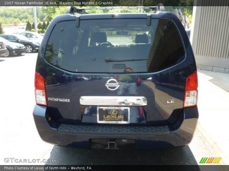 Majestic Blue Metallic / Graphite 2007 Nissan Pathfinder LE 4x4