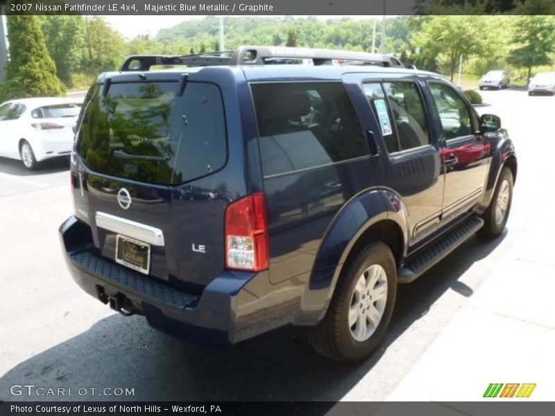 Majestic Blue Metallic / Graphite 2007 Nissan Pathfinder LE 4x4