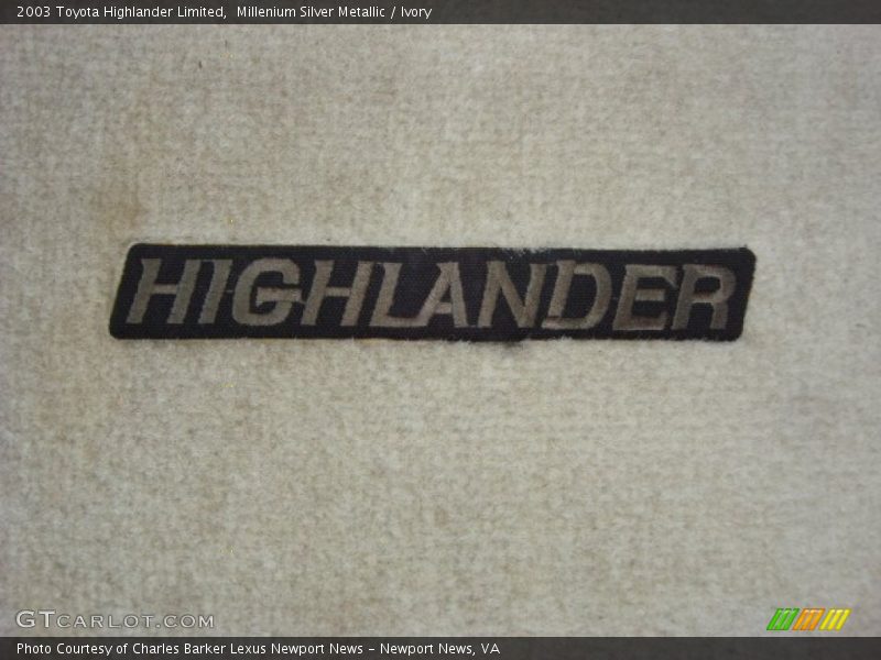 Millenium Silver Metallic / Ivory 2003 Toyota Highlander Limited