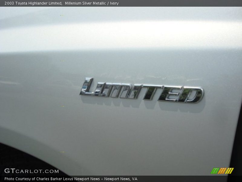 Millenium Silver Metallic / Ivory 2003 Toyota Highlander Limited
