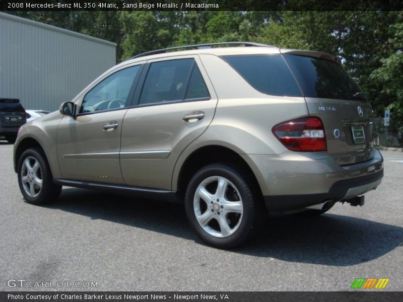 Sand Beige Metallic / Macadamia 2008 Mercedes-Benz ML 350 4Matic
