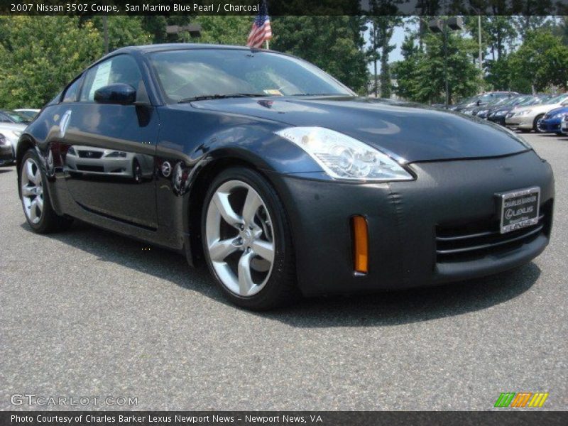 San Marino Blue Pearl / Charcoal 2007 Nissan 350Z Coupe