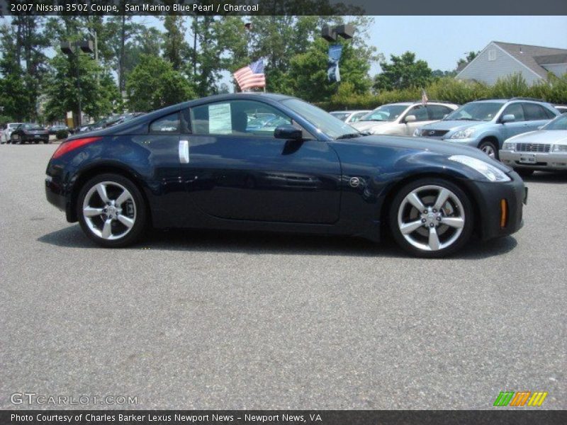 San Marino Blue Pearl / Charcoal 2007 Nissan 350Z Coupe