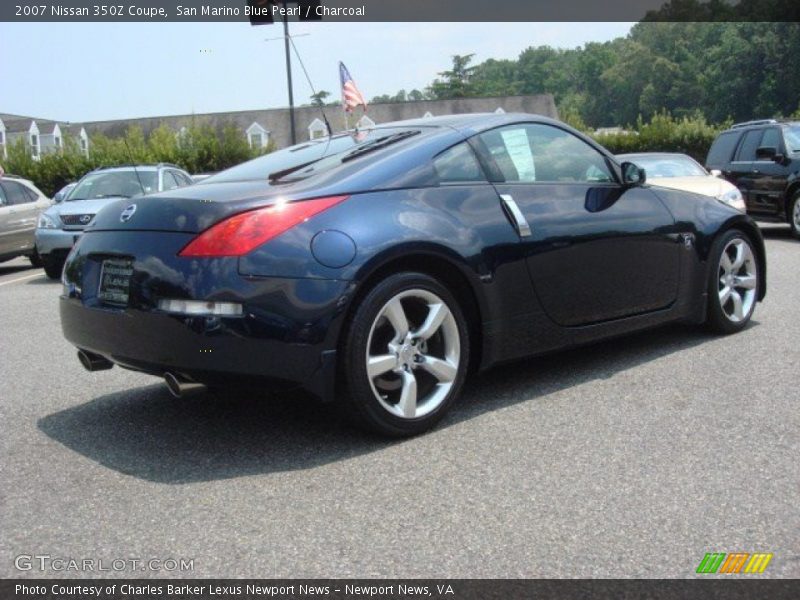 San Marino Blue Pearl / Charcoal 2007 Nissan 350Z Coupe