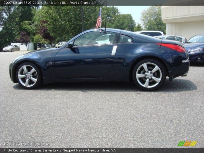 San Marino Blue Pearl / Charcoal 2007 Nissan 350Z Coupe