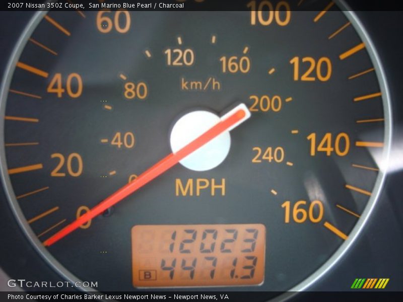 San Marino Blue Pearl / Charcoal 2007 Nissan 350Z Coupe