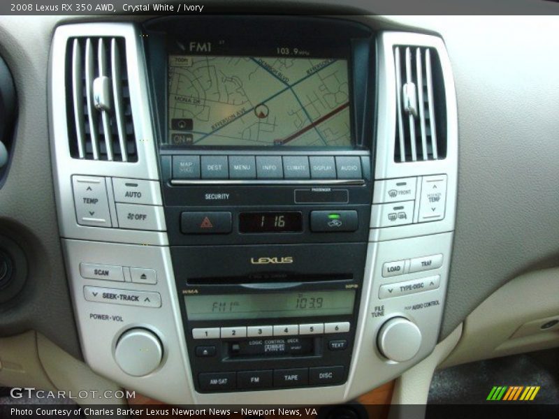 Crystal White / Ivory 2008 Lexus RX 350 AWD