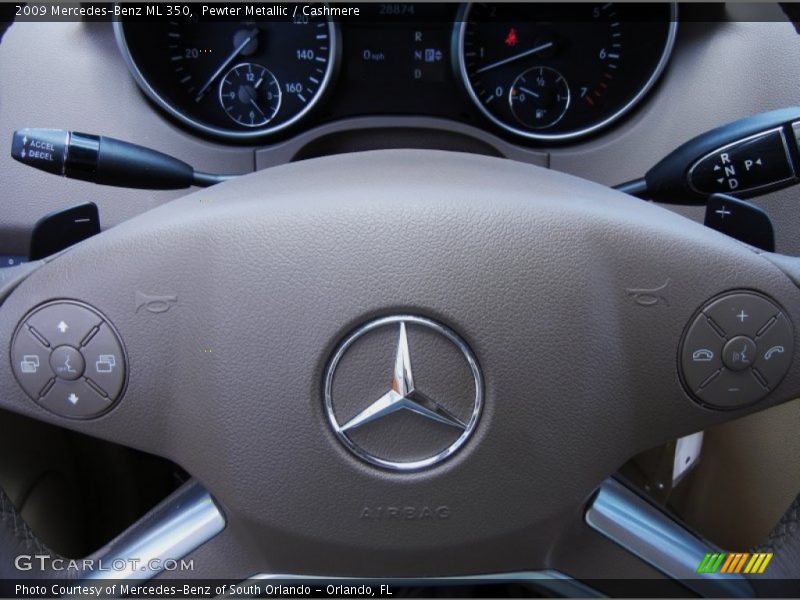 Pewter Metallic / Cashmere 2009 Mercedes-Benz ML 350